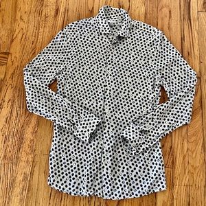Zara button down dot shirt